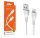 BOROFONE BX51 lightning kábel, 1M, 3A, fehér