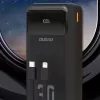 Dudao K15MAX 30000mAh PD 22.5W Powerbank beépített kábelekkel - Fekete
