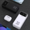 Dudao K15MAX 30000mAh PD 22.5W Powerbank beépített kábelekkel - Fekete