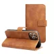 Samsung Galaxy A26 5G, Mágneses kinyitható hasított ECO bőr tok, belső kártyatartó zsebbel - Barna - TENDER