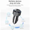 Yesido Y50 autós töltő – 2× USB-C + USB-A, gyorstöltés, 60 W – fekete