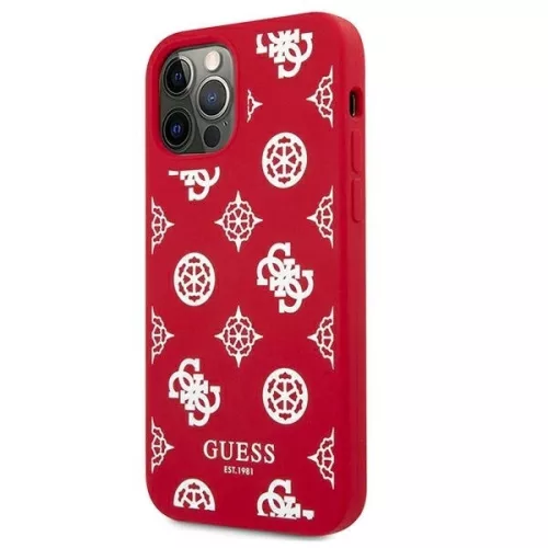 Guess Szilikon tok iPhone 12 Pro Max - Piros