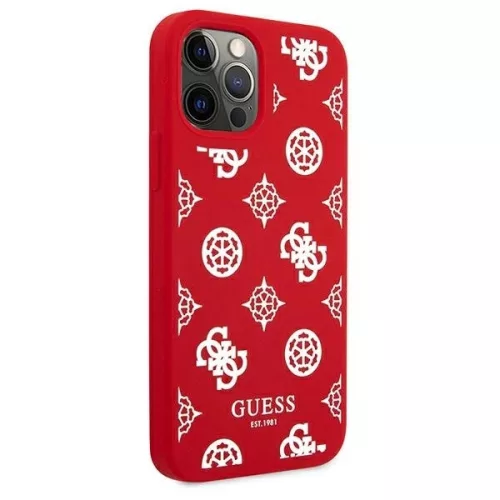 Guess Szilikon tok iPhone 12 Pro Max - Piros