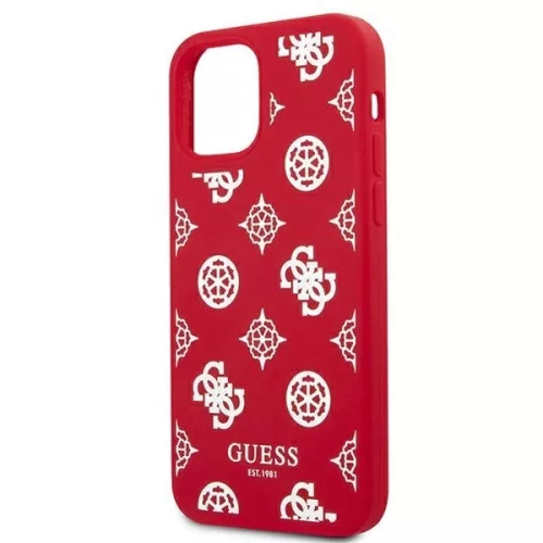 Guess Szilikon tok iPhone 12 Pro Max - Piros