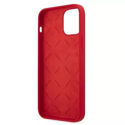 Guess Szilikon tok iPhone 12 Pro Max - Piros