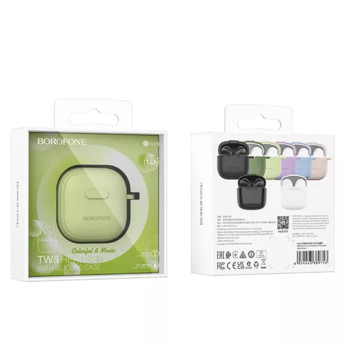 Borofone BW29 TWS Bluetooth fülhallgató - Mentazöld