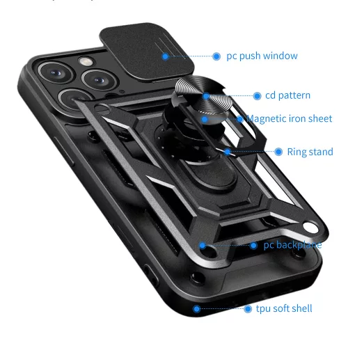 Techsuit - CamShield tok iPhone 16 - Kék