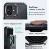 iPhone 17, Ütésálló MagSafe-es tok, kitámasztóval, háromrétegű védelemmel - Fekete - ESR - Cyber Armor Kickstand