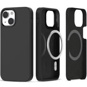   iPhone 15 Pro, Tech-Protect Silicone MagSafe tok - Matt fekete