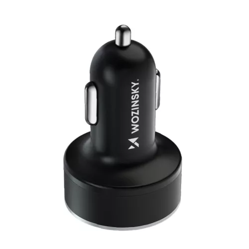 Wozinsky WDCCB Autós tartó kijelzővel 50W 2xUSB-C / 2xUSB-A - Fekete