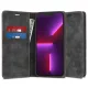 Techsuit - Confy Cover - Hasított Bőr kinyitható tok, kártyatartóval - Samsung Galaxy S26 Ultra  - Fekete
