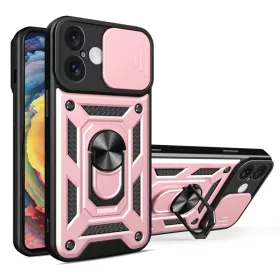 Techsuit - CamShield tok iPhone 16 - Rózsaszín