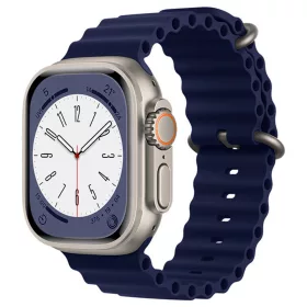   Techsuit Szilikon Óceán Szíj - Sötétkék - Apple Watch 38/40/41 mm