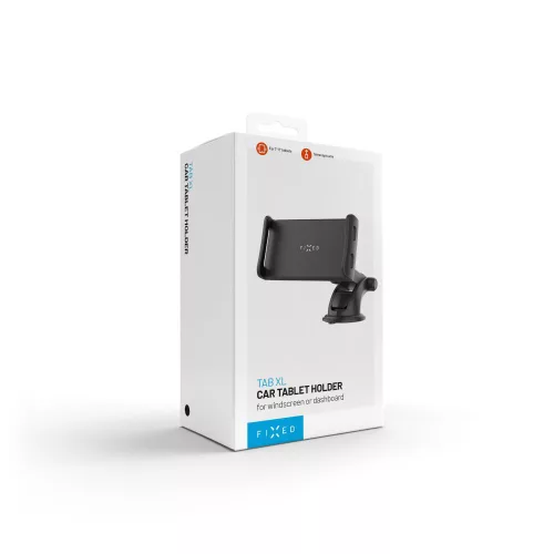 Fixed - Tablet kompatibilis Autós tartó, tapadókorongos, 7–13" – Fekete