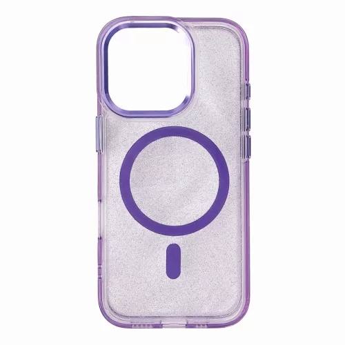 Glitteres Lila MagSafe tok - iPhone 16 Plus