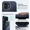 iPhone 17, Ütésálló MagSafe-es tok, kitámasztóval, háromrétegű védelemmel - Kék - ESR - Cyber Armor Kickstand