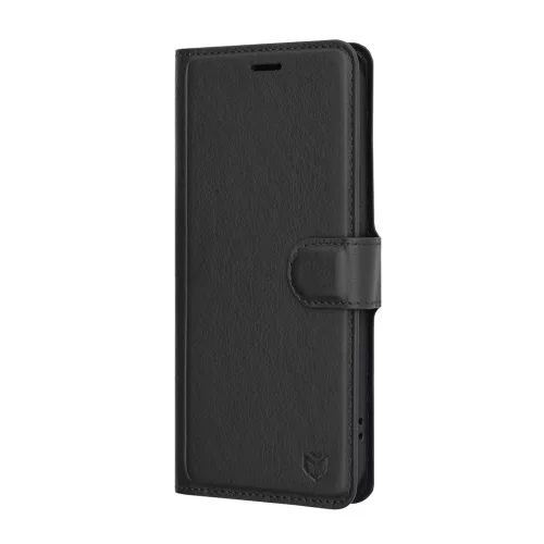 Techsuit Eco Bőr kinyitható fekete tok (Google Pixel 9 Pro / 9)