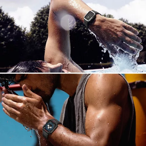 Védőtokos Szíj Apple Watch 42/44/45 mm - Átlátszó