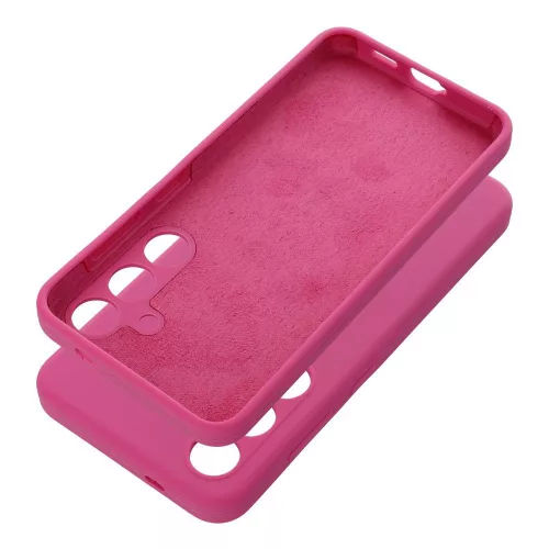 SILICONE 2mm vastag tok SAMSUNG S25 Plus - Sötét rózsaszín