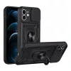Modern Ütésálló Telefontok Állvánnyal és Kamera Védelemmel iPhone 11 - Fekete