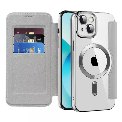 Techsuit - SmartMag Kinyitható kártyatartós tok - iPhone 11 - Szürke