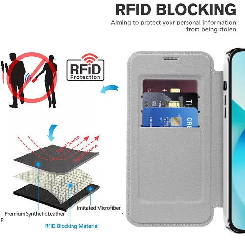 Techsuit - SmartMag Kinyitható kártyatartós tok - iPhone 11 - Szürke