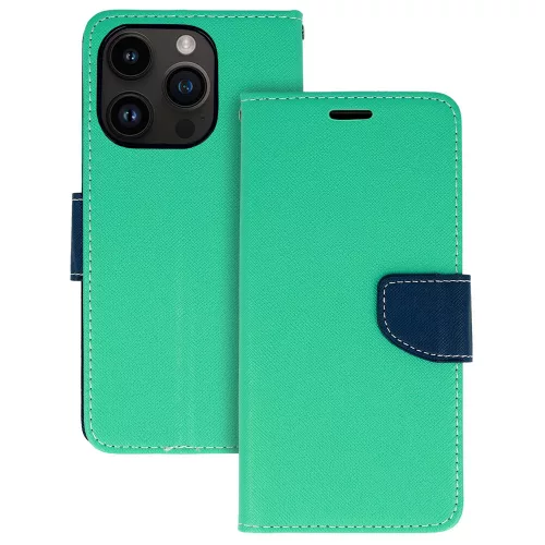 Fancy Case Kinyitható Menta/Sötétkék tok (Samsung A71 4G)