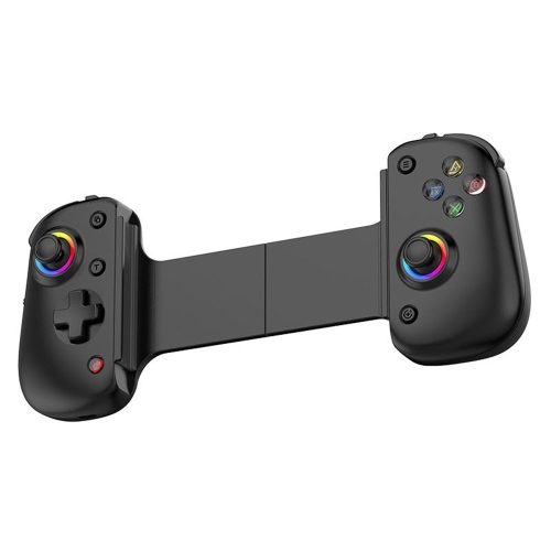 Techsuit - Vezeték nélküli kontroller (BSP-D8 Pro) – Telefonokhoz, tabletekhez (Android, iOS, PS4), Bluetooth, RGB világítás, 400mAh - Fekete