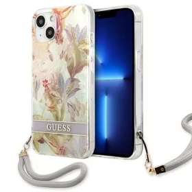 Guess Virág mintás tok pánttal iPhone 13 Mini