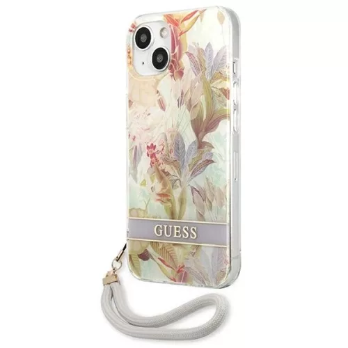 Guess Virág mintás tok pánttal iPhone 13 Mini