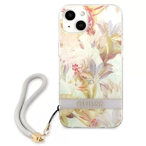 Guess Virág mintás tok pánttal iPhone 13 Mini