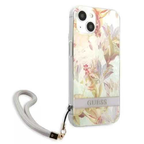 Guess Virág mintás tok pánttal iPhone 13 Mini