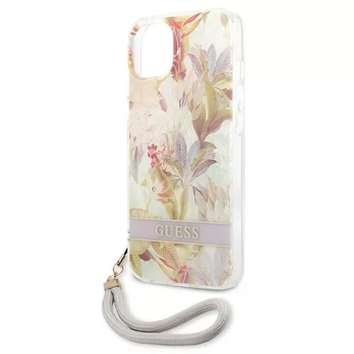 Guess Virág mintás tok pánttal iPhone 13 Mini