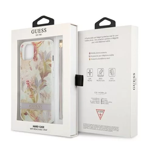 Guess Virág mintás tok pánttal iPhone 13 Mini