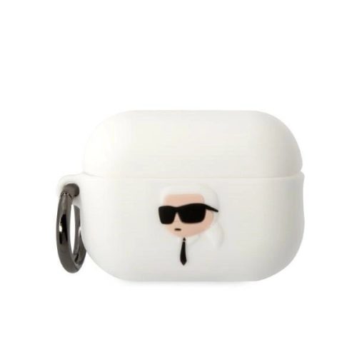 Karl Lagerfeld Fehér Szilikon 3D Karl fejes tok (Airpods Pro)