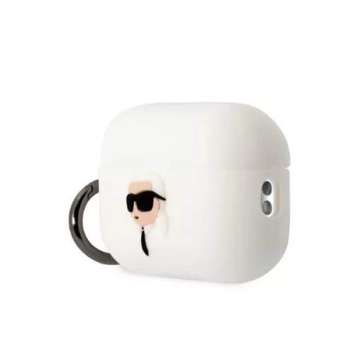 Karl Lagerfeld Fehér Szilikon 3D Karl fejes Airpods Pro tok