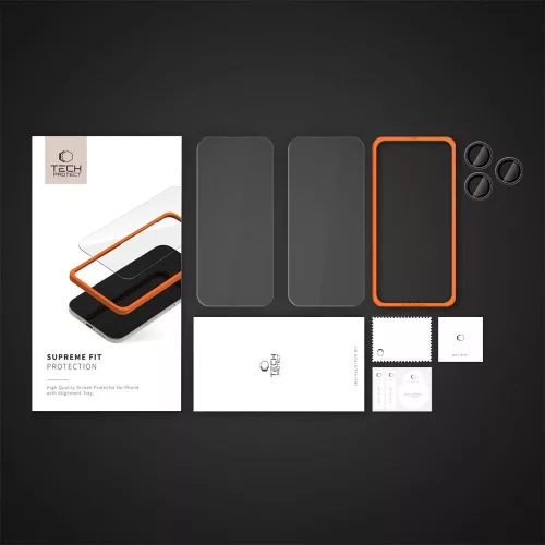 Tech-Protect Teljes fólia szett - Kijelzővédő - Kamera fólia - iPhone 16 Pro