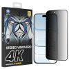 iPhone 17 Air Privacy kijelzővédő fólia - Betekintésgátló, 9H edzett üveg, 3D teljes kijelzős illeszkedés, ujjlenyomat-mentes - Lito D+ Max 4K Privacy