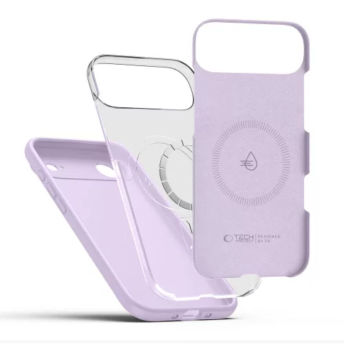 iPhone 17 Air, Tech-Protect Silicone MagSafe tok - Lila