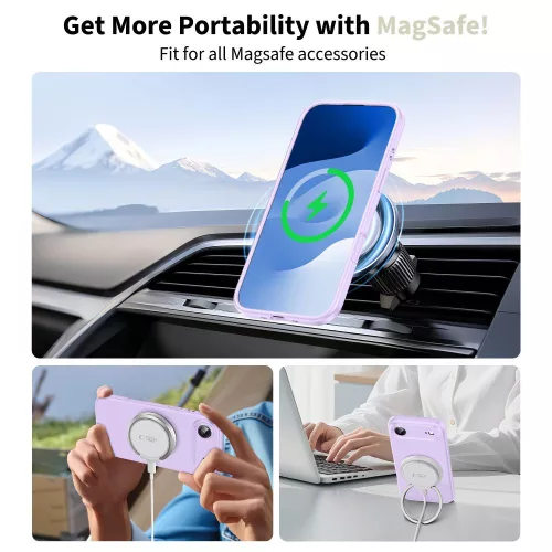 iPhone 17 Air, Tech-Protect Silicone MagSafe tok - Lila