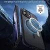 iPhone 17, Ütésállő MagSafe-es tok, Kameravédelemmel, Légpárnás sarkokkal - Matt Fekete - ESR Classic Hybrid HaloLock