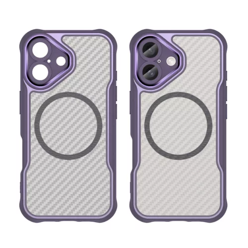 Leading Series MagSafe Szilikon Tok iPhone 16 Plus - Lila