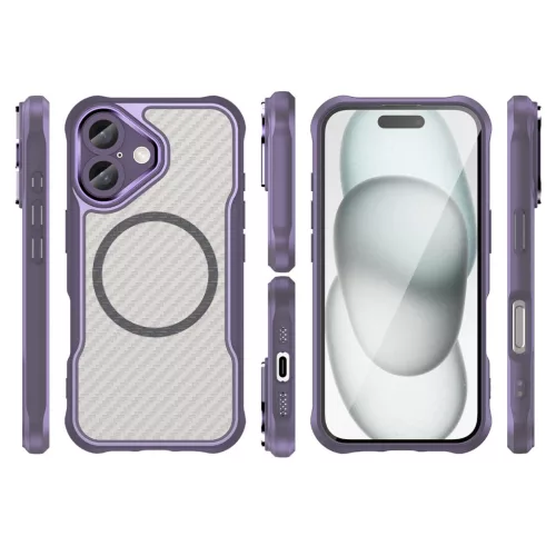 Leading Series MagSafe Szilikon Tok iPhone 16 Plus - Lila
