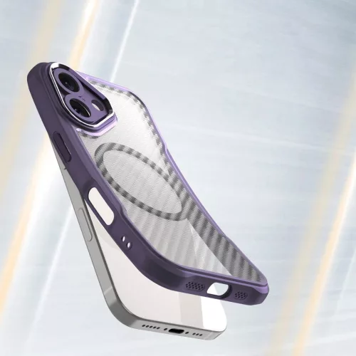 Leading Series MagSafe Szilikon Tok iPhone 16 Plus - Lila