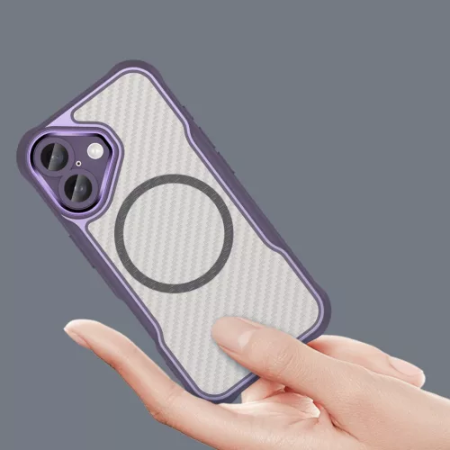 Leading Series MagSafe Szilikon Tok iPhone 16 Plus - Lila