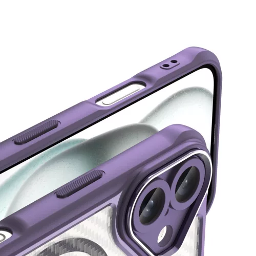 Leading Series MagSafe Szilikon Tok iPhone 16 Plus - Lila