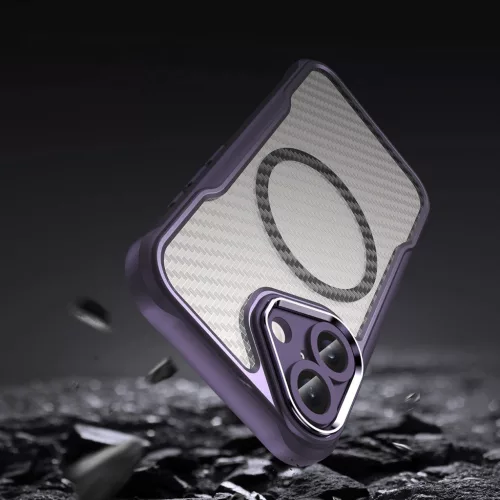 Leading Series MagSafe Szilikon Tok iPhone 16 Plus - Lila