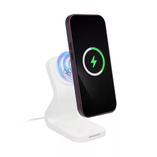 LEATHER MAG COVER Ökobőr tok iPhone 16 Pro Max - Lila