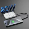 Dudao K14S USB-A / USB-C / MagSafe powerbank 20W 5000mAh - Fehér