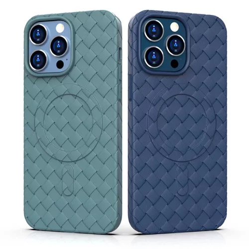 Woven MagSafe Tok iPhone 14 Pro - Kék